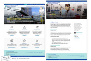 Website design for Brigham and Women's Hospital Anesthesiology Residency Program