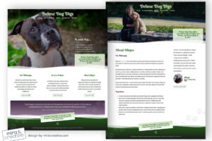 Website design for pet-sitting service, Deluxe Dog Digs