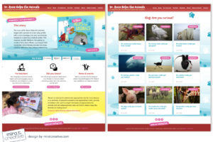 Dr. Rosie Helps the Animals, children's book website design