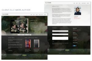 Elle Marr, thriller author website design