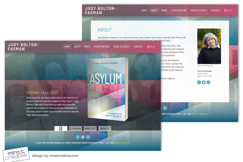 Judy Bolton Fasman, author website design