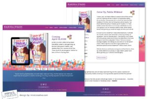 Karina Evans, middle grade author website design