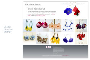 Liz Lurie, jewelry designer website design