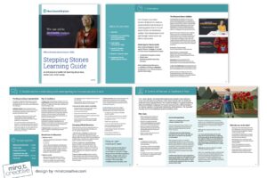 Mass General Brigham, Office of DE&I, Stepping Stones Learning Guide brochure design