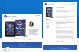 Mansi Shah, author website design