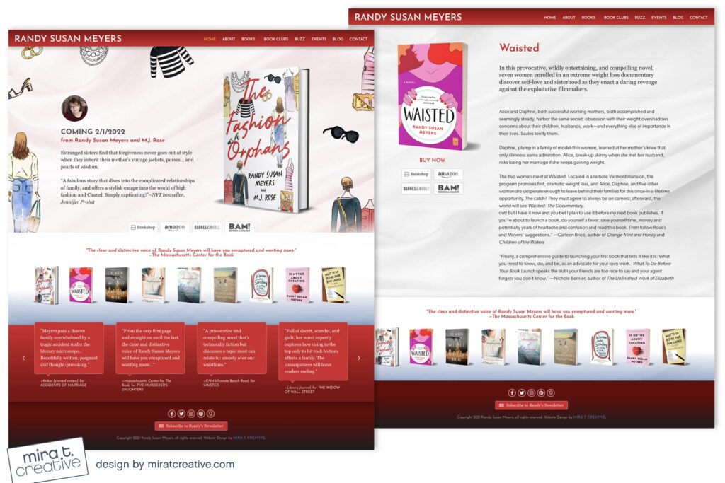 Randy Susan Meyers, author website design