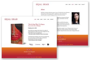 Sejal Shah, author website design
